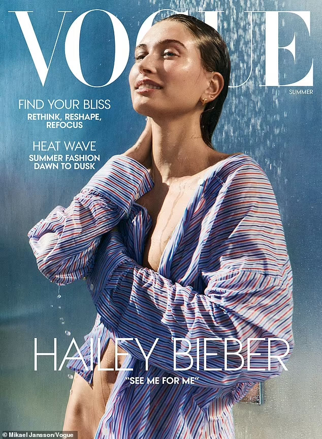 Хейли Бийбър на корицата на Vogue.