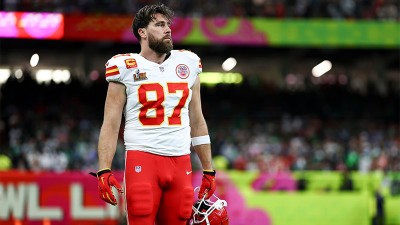 Травис Келси по време на Super Bowl LIX в Ню Орлиънс на 9 Февруари, 2025 г.