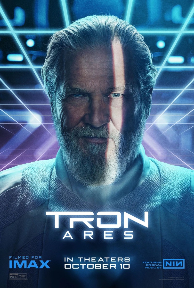 Джеф Бриджис на плаката на филма “ТРОН: Арес“.