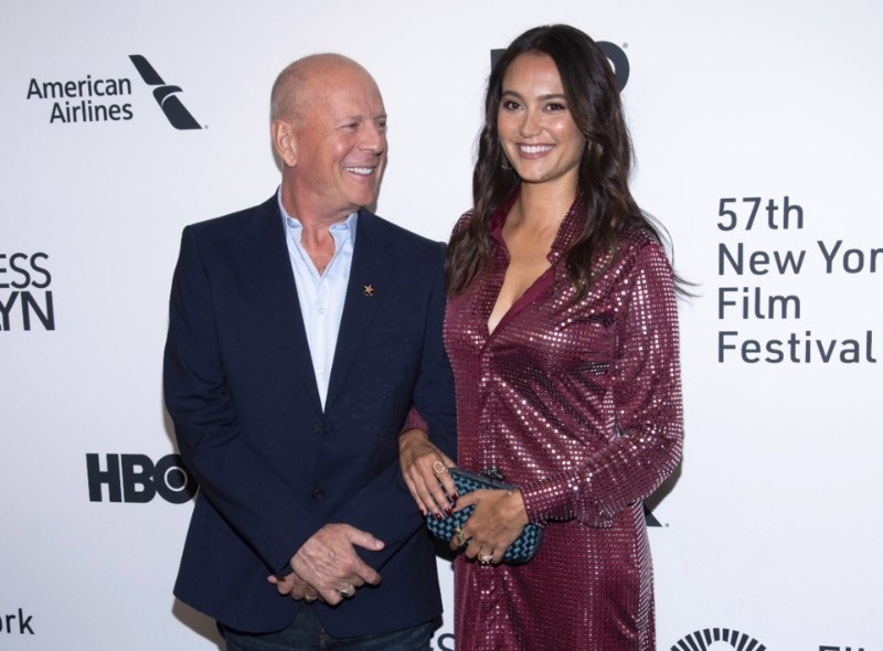 Брус Уилис и Ема Хеминг Уилис присъстват на премиерата на „Motherless Brooklyn“ по време на 57-ия Нюйоркски филмов фестивал на 11 Октомври 2019 г.