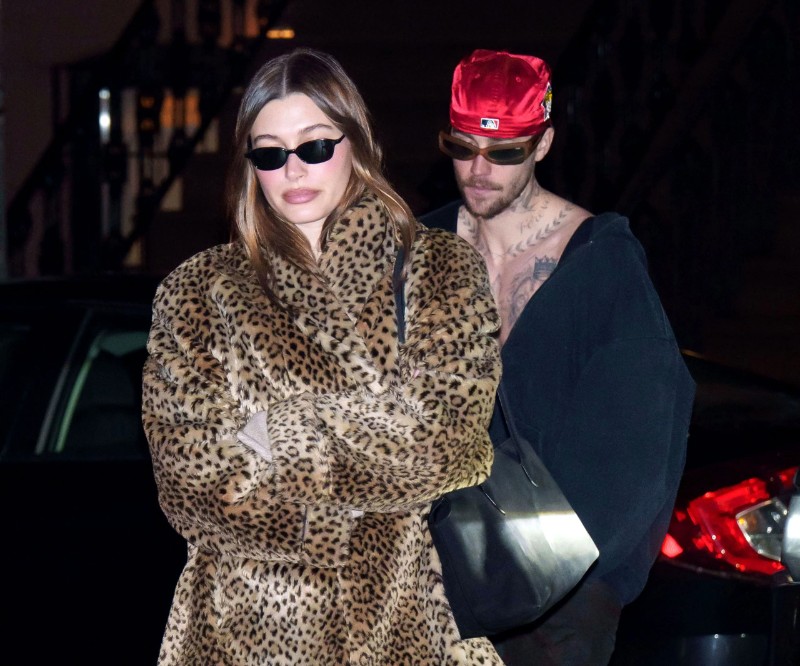 Джъстин Бийбър и Хейли Бийбър на 6 Февруари 2025 г. в Ню Йорк.