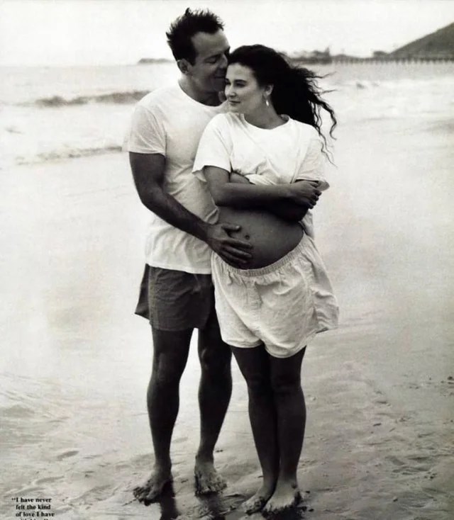 Брус Уилис и Деми Мур през 1988 г.