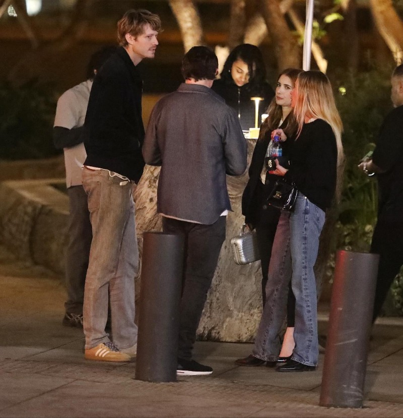 Ема Робъртс и Ашли Бенсън заедно с техните половинки.