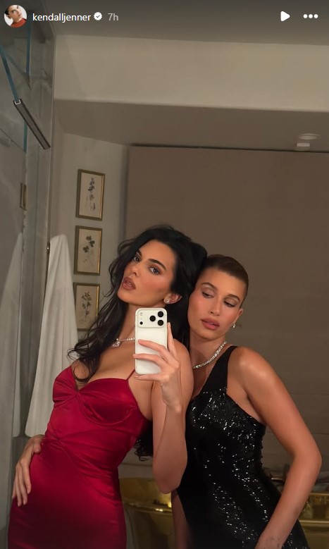 Кендал Дженър и Хейли Бийбър.