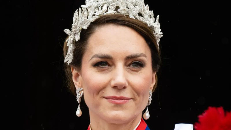 Кейт Мидълтън на балкона на Бъкингамския дворец след коронацията на крал Чарлз III и кралица Камила на 6 Май 2023 г.