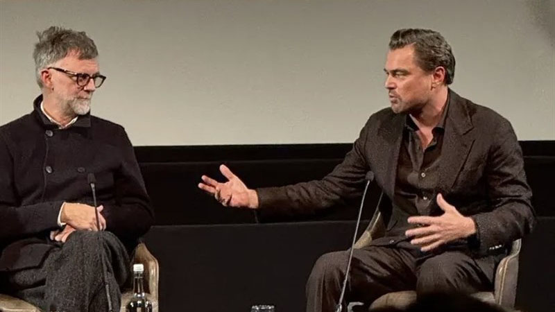 Леонардо ДиКаприо и Пол Томас Андерсън по време на BFI Southbank.