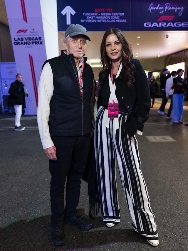 Майкъл Дъглас и Катрин Зита-Джоунс в Лас Вегас, Невада.