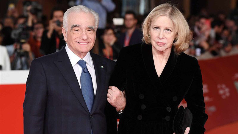 Мартин Скорсезе и Хелън Морис на червения килим на премиерата на „Ирландецът“ по време на 14-ия филмов фестивал в Рим на 21 Октомври 2019 г.