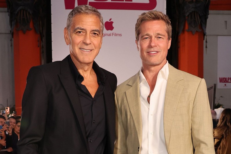 Джордж Клуни и Брад Пит на 18 Септември, 2024 г.