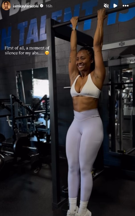 Кайла Никол по време на тренировка.